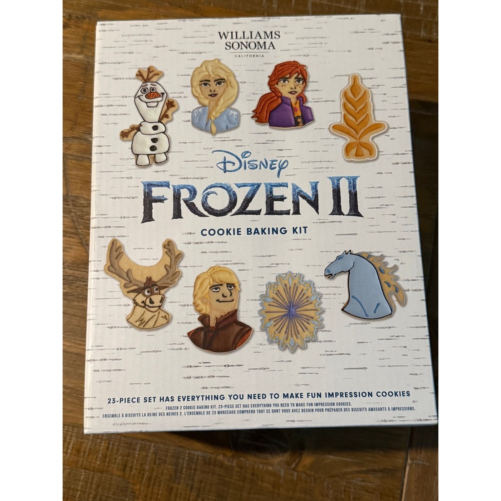 Williams Sonoma Disney Frozen II Cookie Baking Kit 23pc Impression Cutters Tips